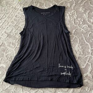 Grayson Threads Black Muscle Tee with White Script Women’s Small